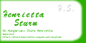 henrietta sturm business card